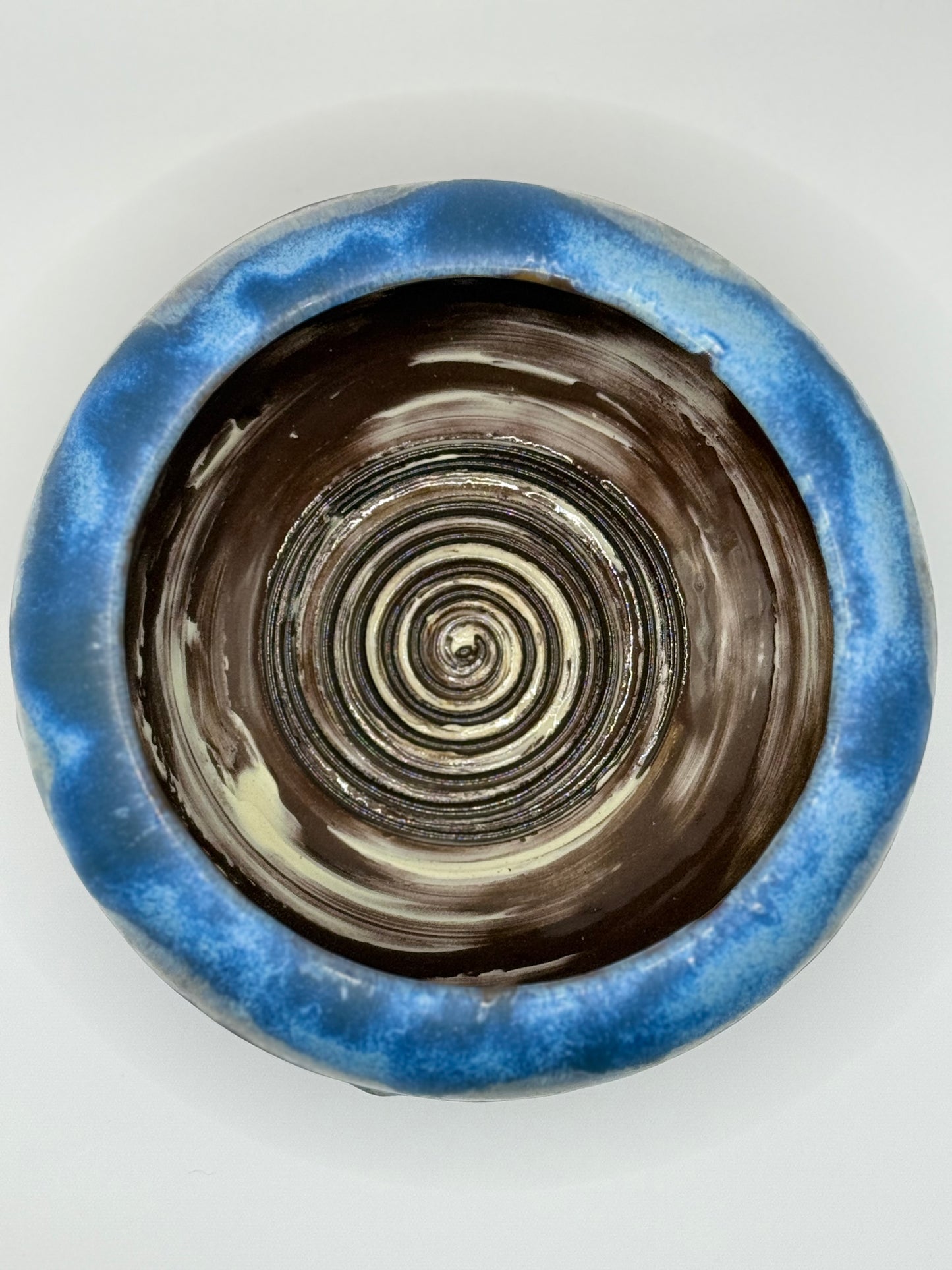 Blue Mercury Crystal Drip Bowl